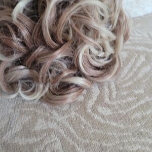 Luxurious Curly Blonde and Brown Hair Extensions